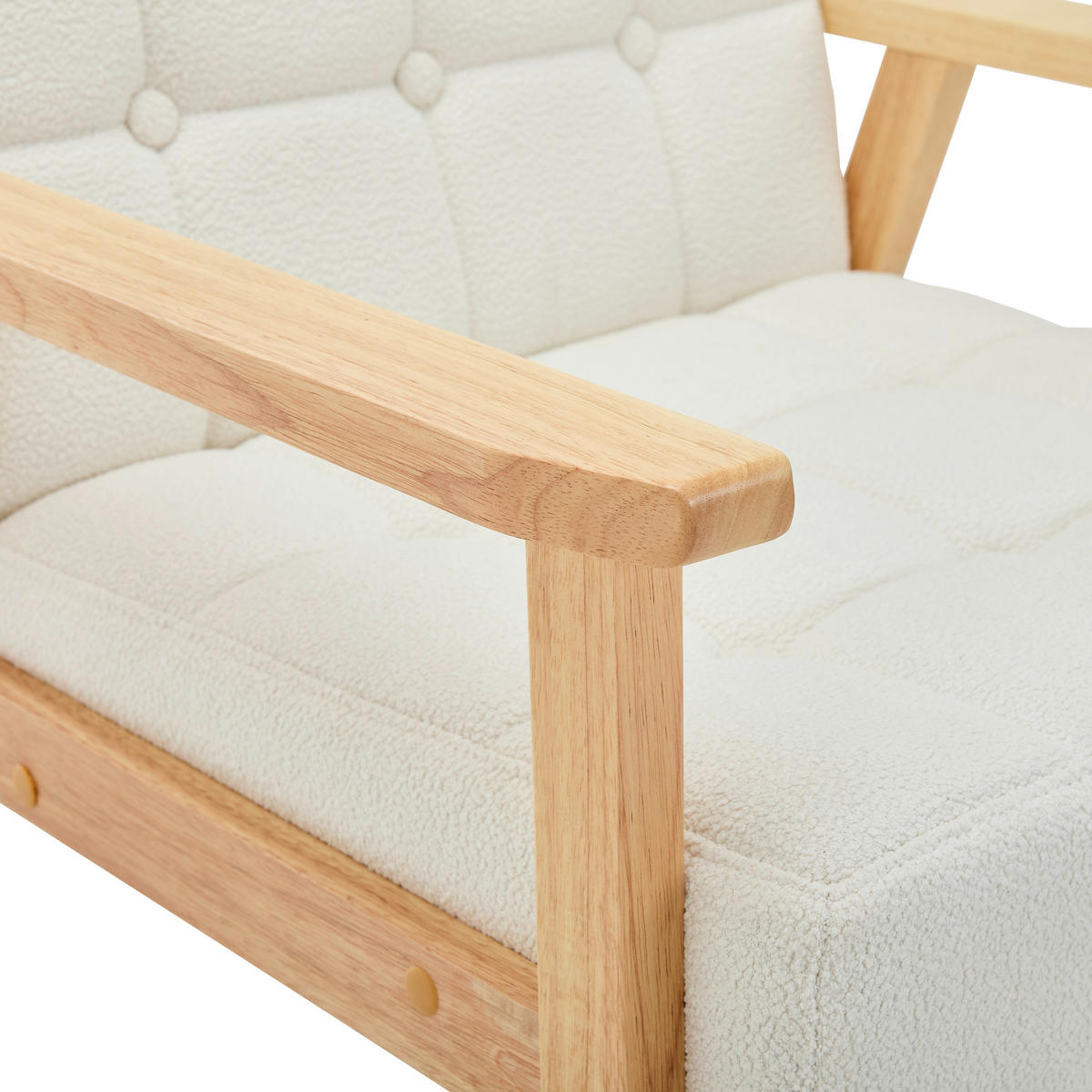 KŘESLO, textil, bílá - bílá/přírodní barvy, Trend, dřevo/textil (64/77,5/67cm) - P & B