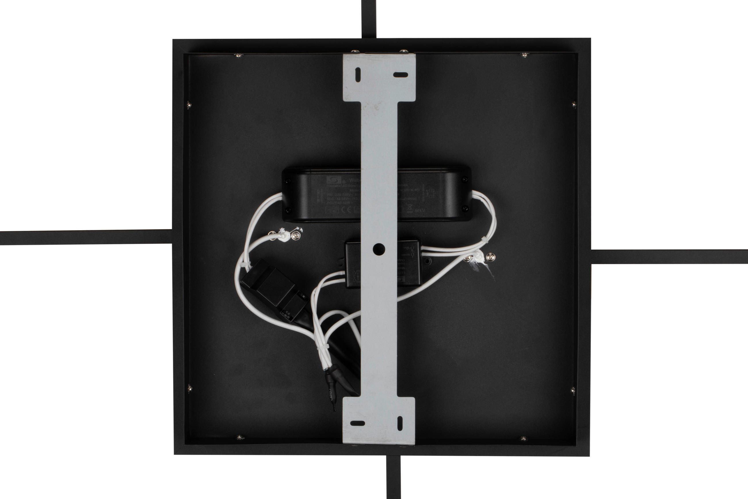 LED-DECKENLEUCHTE 100/49,5/5,8 cm   - Schwarz, Basics, Kunststoff/Metall (100/49,5/5,8cm) - Novel