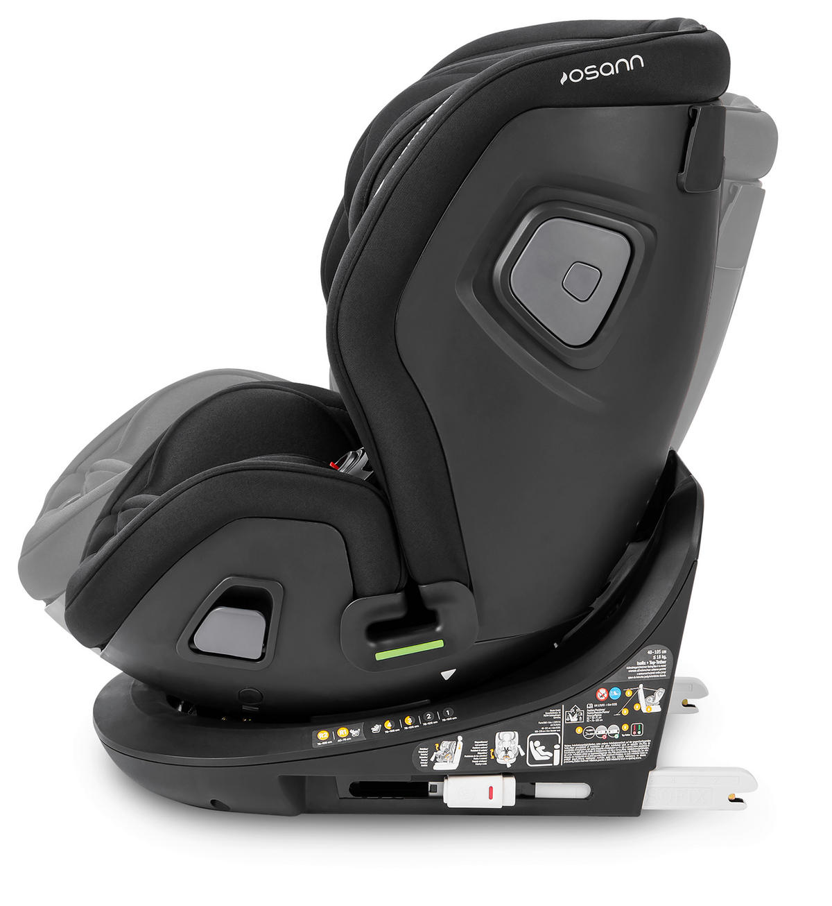 REBOARDER-KINDERSITZ FLAME360 ISOFIX  - Schwarz, Basics, Kunststoff/Textil (44/58/48cm) - Osann