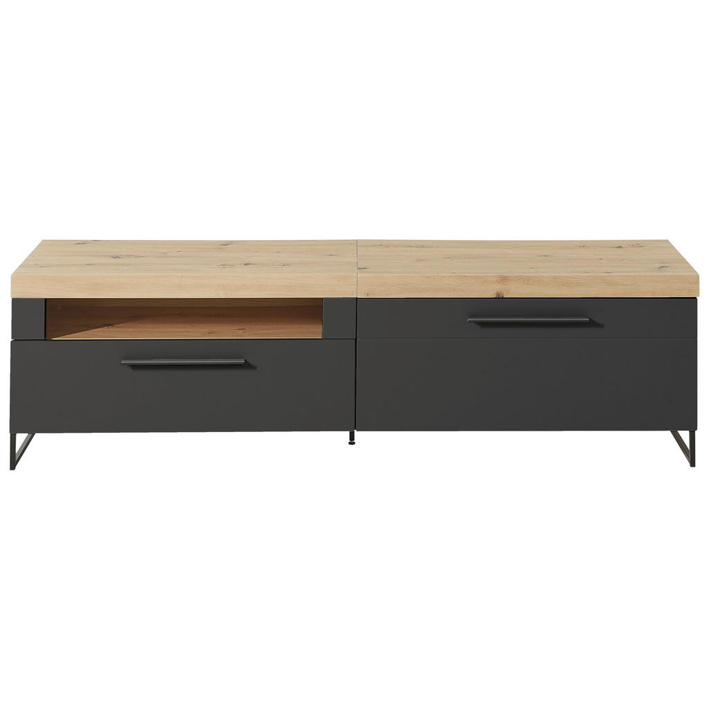Livetastic SKRINKA POD TV, grafitová, farba duba, 192/55/44 cm