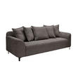 3-SITZER-SOFA  in Chenille Anthrazit  - Anthrazit/Schwarz, KONVENTIONELL, Textil/Metall (228/84/99cm) - Carryhome