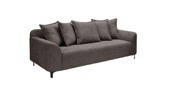 3-SITZER-SOFA  in Chenille Anthrazit  - Anthrazit/Schwarz, KONVENTIONELL, Textil/Metall (228/84/99cm) - Carryhome