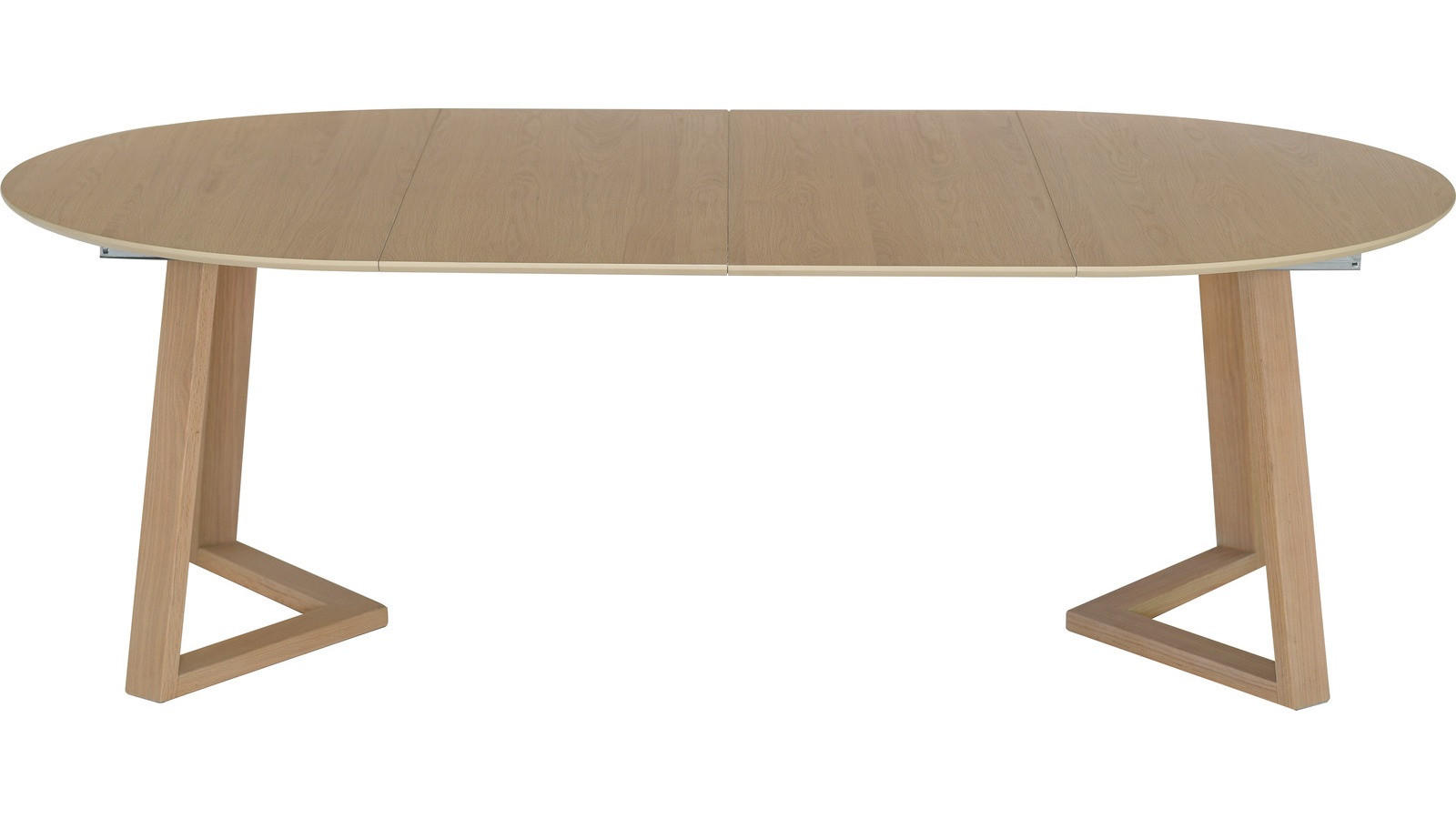 MATBORD i trä, metall 130-230/130-230/75 cm   - ek Bianco, Design, metall/trä (130-230/130-230/75cm) - Best Price