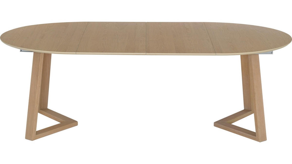 MATBORD i trä, metall 130-230/130-230/75 cm   - ek Bianco, Design, metall/trä (130-230/130-230/75cm) - Best Price