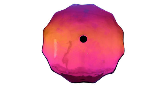 BEISTELLTISCH 32/32/45 cm Gelb, Lila, Pink  - Pink/Gelb, Design, Keramik (32/32/45cm) - Landscape