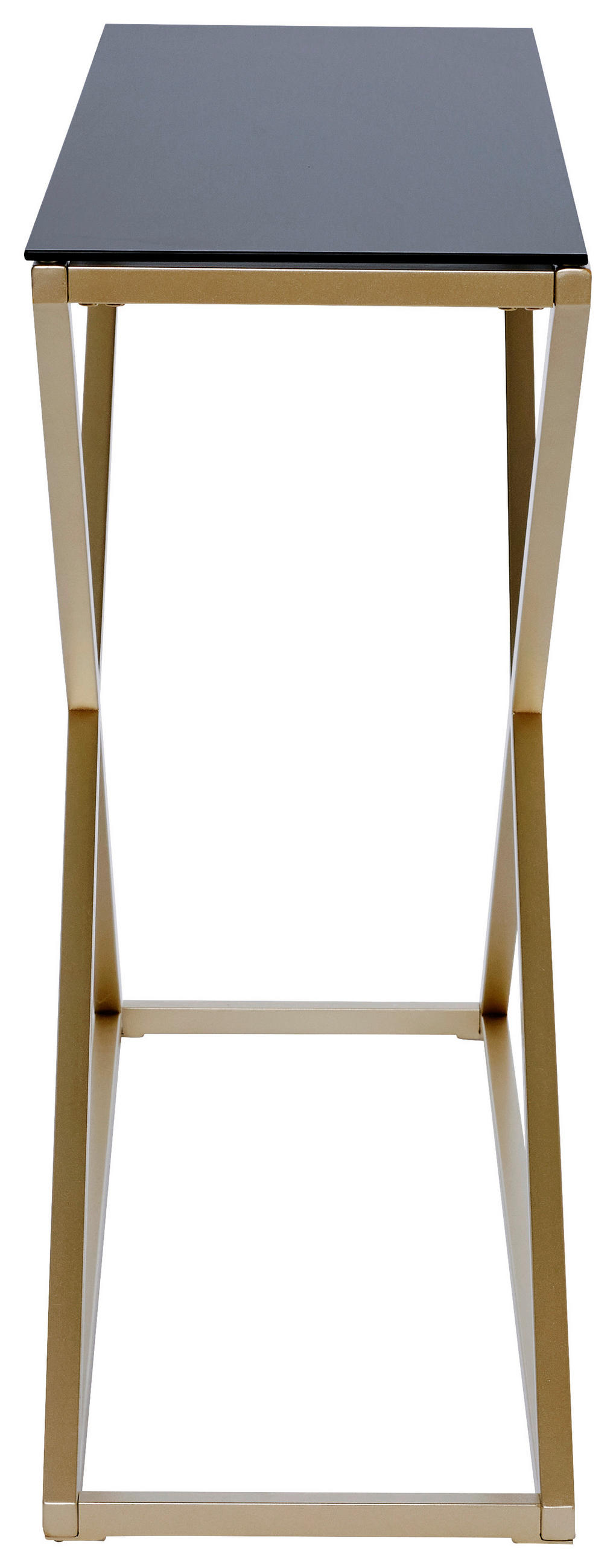 KONSOLENTISCH in Metall, Glas 100/30/74 cm   - Goldfarben/Schwarz, Modern, Glas/Metall (100/30/74cm) - Livetastic