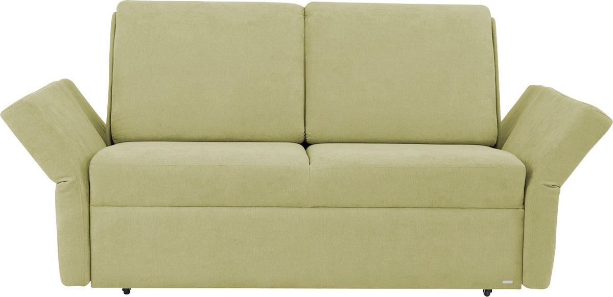 SCHLAFSOFA Chenille Hellgrün  - Schwarz/Hellgrün, KONVENTIONELL, Kunststoff/Textil (150/88/91cm) - Sedda