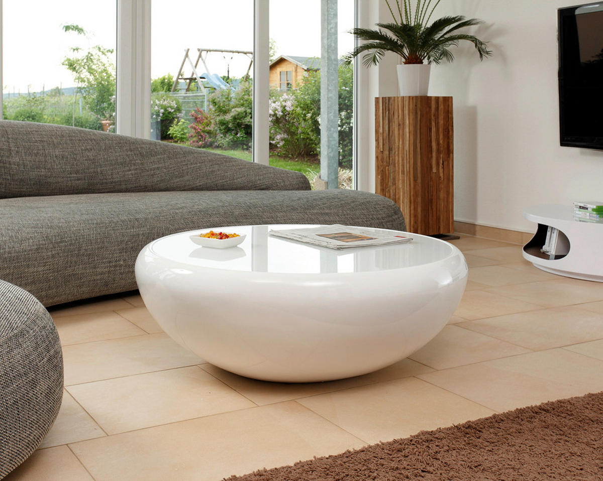 COUCHTISCH in Kunststoff 100/100/38 cm  - Weiß Hochglanz, Design, Kunststoff (100/100/38cm) - Livetastic