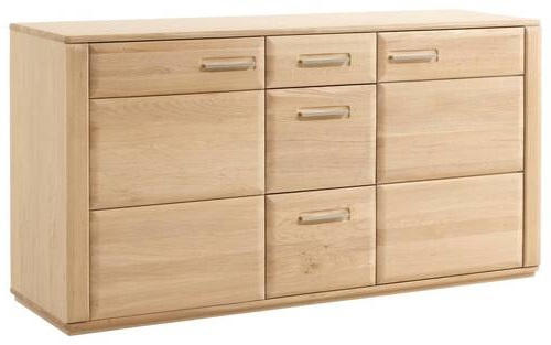 SIDEBOARD in 161/85/47 cm - Eichefarben/Silberfarben, Design, Holz/Holzwerkstoff (161/85/47cm) - Livetastic