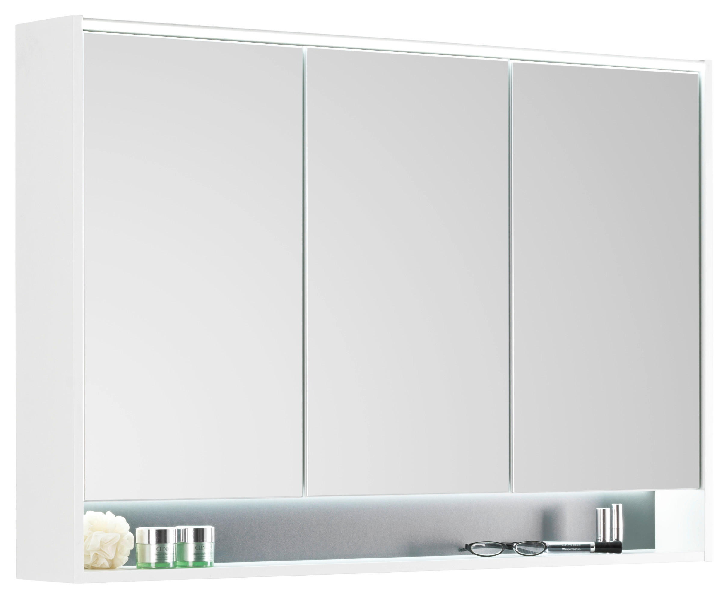 SPIEGELSCHRANK 120/74/16 cm  - Weiß, KONVENTIONELL, Glas/Holzwerkstoff (120/74/16cm) - Voleo