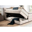 BOXSPRINGBETT 180/200 cm  in Greige  - Wengefarben/Greige, KONVENTIONELL, Holz/Textil (180/200cm) - Novel