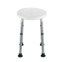 BADHOCKER - Schwarz/Alufarben, Basics, Kunststoff/Metall (32/39,5-57cm) - Wenko