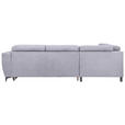 ECKSOFA Grau Velours  - Schwarz/Grau, KONVENTIONELL, Textil/Metall (217/255cm) - Carryhome