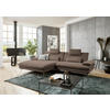 ECKSOFA in Webstoff Braun  - Schwarz/Braun, Design, Textil/Metall (184/284cm) - Dieter Knoll