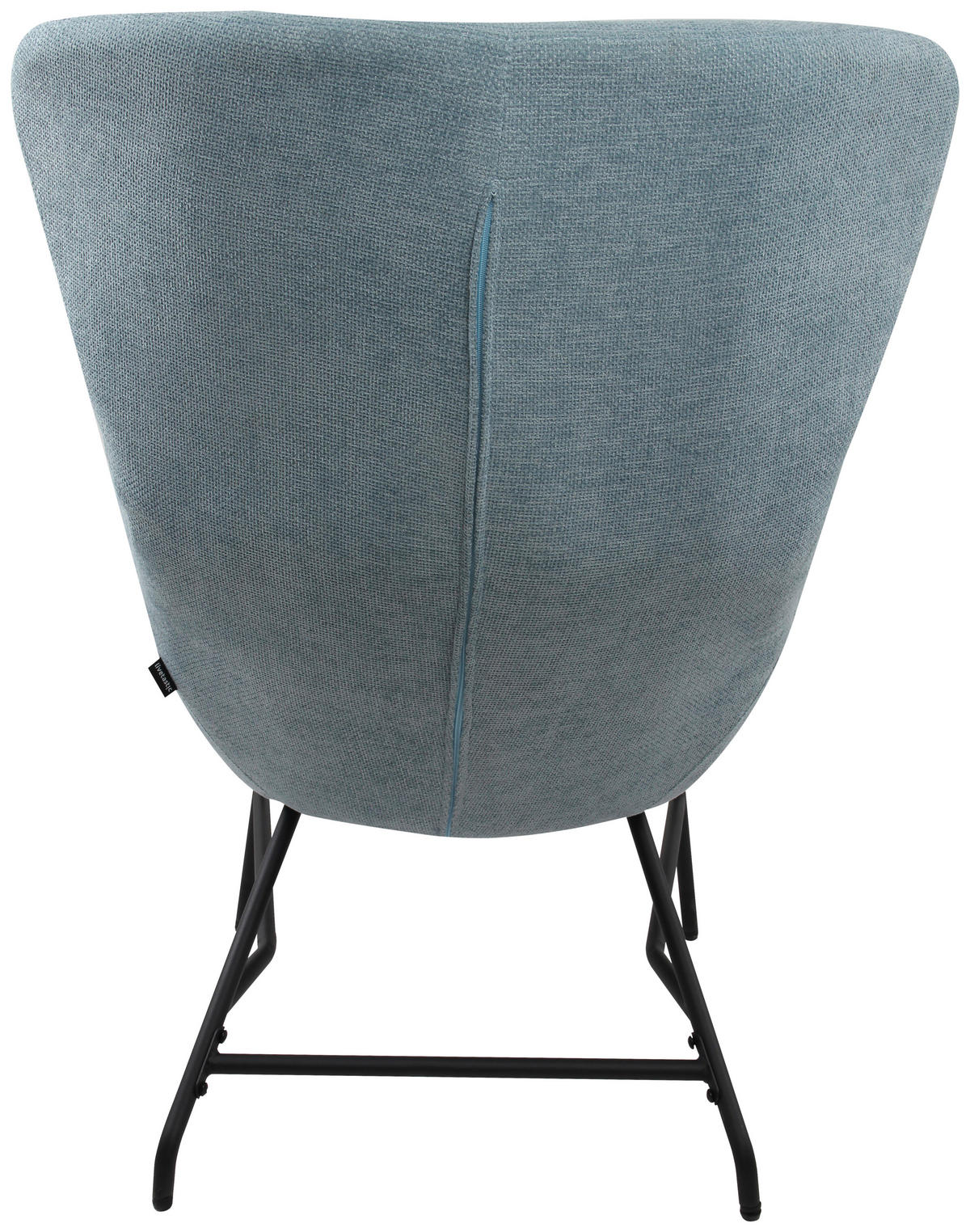 SESSEL in Bouclé Hellblau  - Schwarz/Hellblau, MODERN, Textil/Metall (77/106.5/84cm) - Livetastic