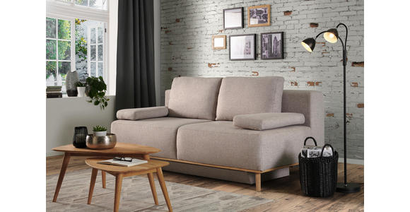 BOXSPRINGSOFA Hellgrau - Hellgrau, MODERN, Holz/Textil (203/97/107cm) - Dieter Knoll