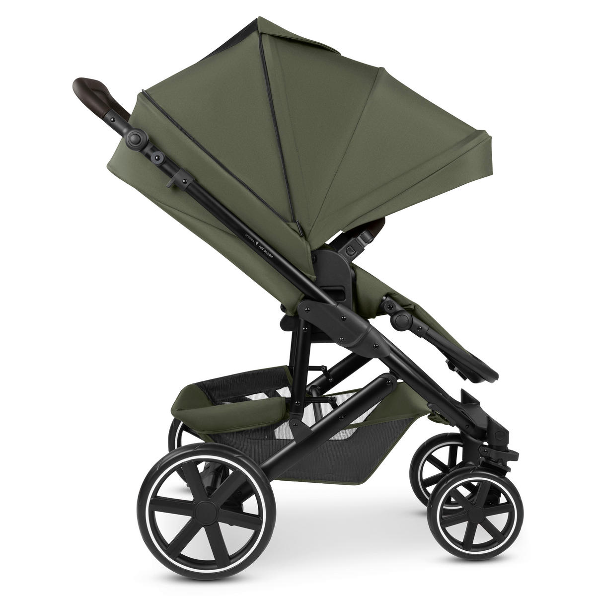 KINDERWAGENSET  Sierra All in One  Pea  - Smaragdgrün/Anthrazit, Basics, Textil/Metall (58,5/111/100cm) - ABC Design