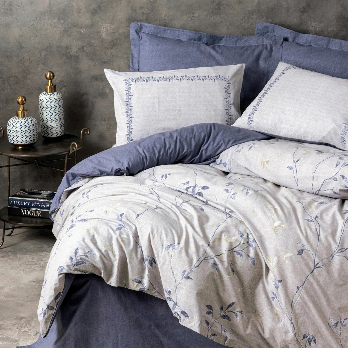 BETTWÄSCHE 155/220 cm  - Multicolor/Hellgrau, Basics, Textil (155/220cm)