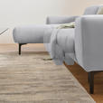 ECKSOFA in Chenille Silberfarben  167/311 cm  - Silberfarben/Schwarz, Design, Textil/Metall (167/311cm) - Xora