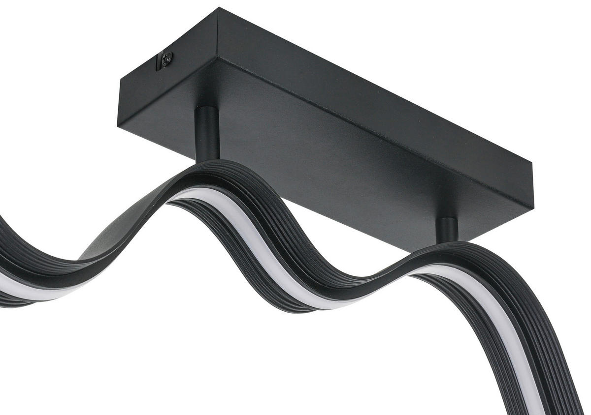 DECKENLEUCHTE 100/8/20,5 cm   - Schwarz, Trend, Kunststoff/Metall (100/8/20,5cm) - Collet's Monde