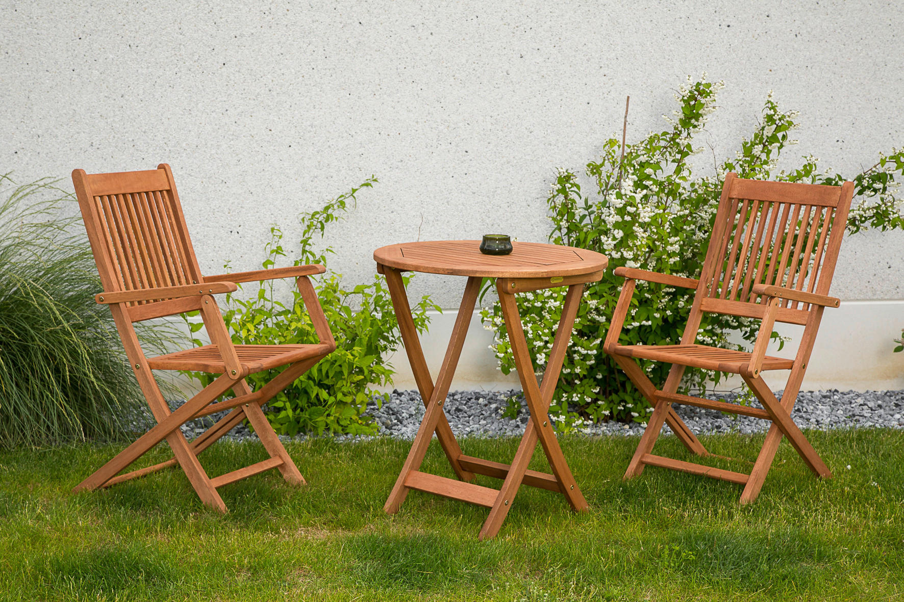 GARTENKLAPPTISCH Holz Naturfarben rund  - Naturfarben, KONVENTIONELL, Holz (80/75/80cm) - Gardenson