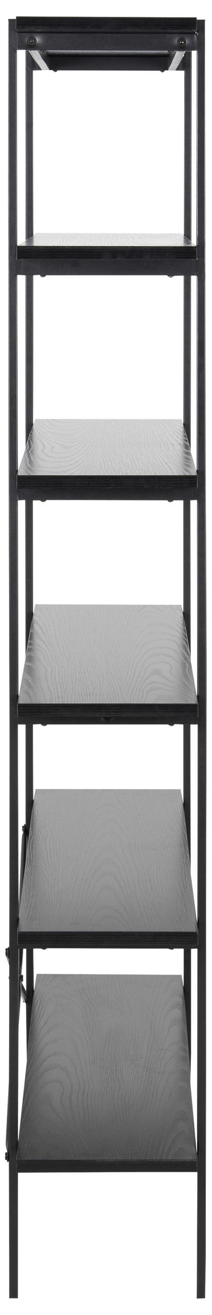 REGAL  94/172/27 cm Schwarz  - Schwarz, Modern, Holzwerkstoff/Metall (94/172/27cm)