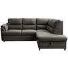 ECKSOFA Braun  - Greige/Schwarz, Basics, Holz/Textil (240/200cm) - MID.YOU