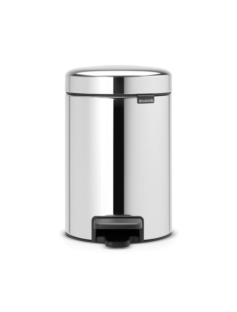 KOŠ ZA SMETI - srebrne barve/siva, Basics, kovina/umetna masa (16.8/26.4/23.5cm) - Brabantia