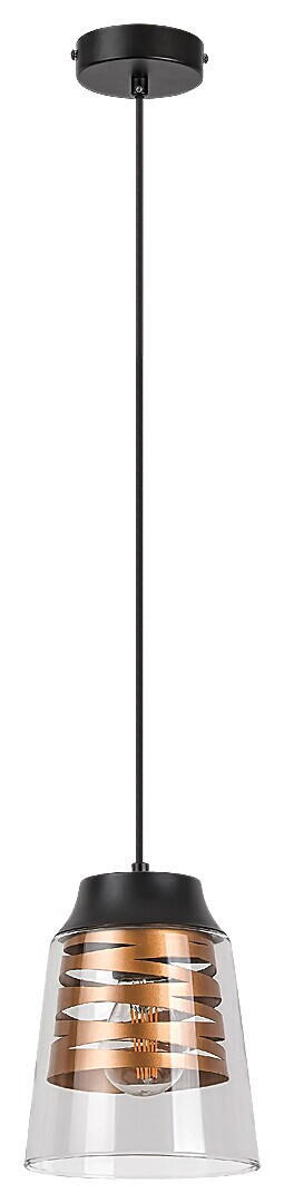 VISEČA SVETILKA  Zenaida  120/15,5 cm          E27 - zlate barve/črna, Trend, kovina/steklo (120/15,5cm)