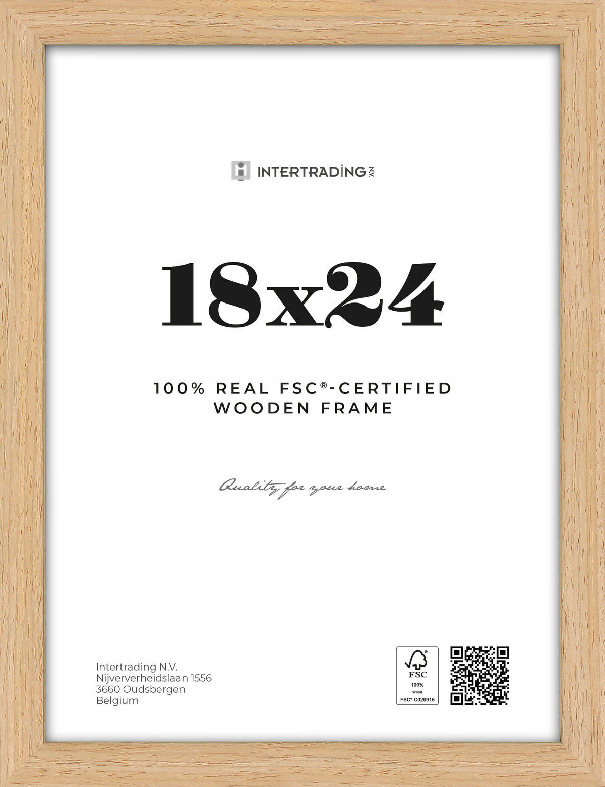 BILDERRAHMEN 20/26/2 cm  - Eichefarben, Basics, Holzwerkstoff (20/26/2cm)