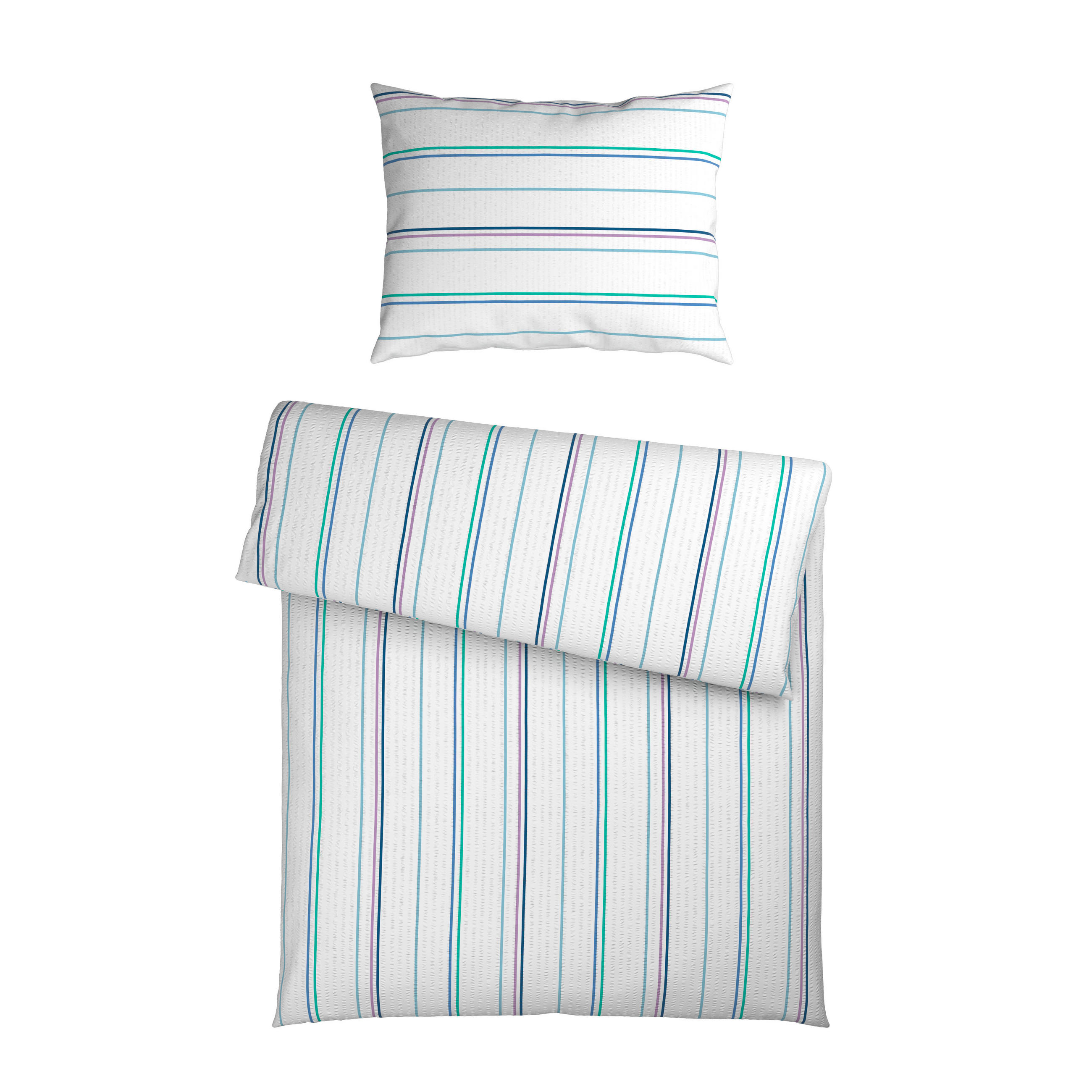 BETTWÄSCHE Mavie Seersucker 140/200 cm  - Multicolor, KONVENTIONELL, Textil (140/200cm) - Esposa