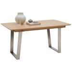 ESSTISCH      - Edelstahlfarben/Eichefarben, KONVENTIONELL, Holz/Metall (160/90/76cm) - Dieter Knoll