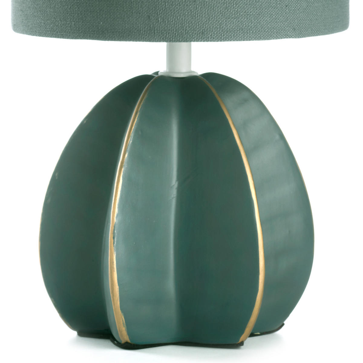 STOLNÍ LAMPA, E14, 17/32 cm  - modrá, Design, textil/keramika (17/32cm)