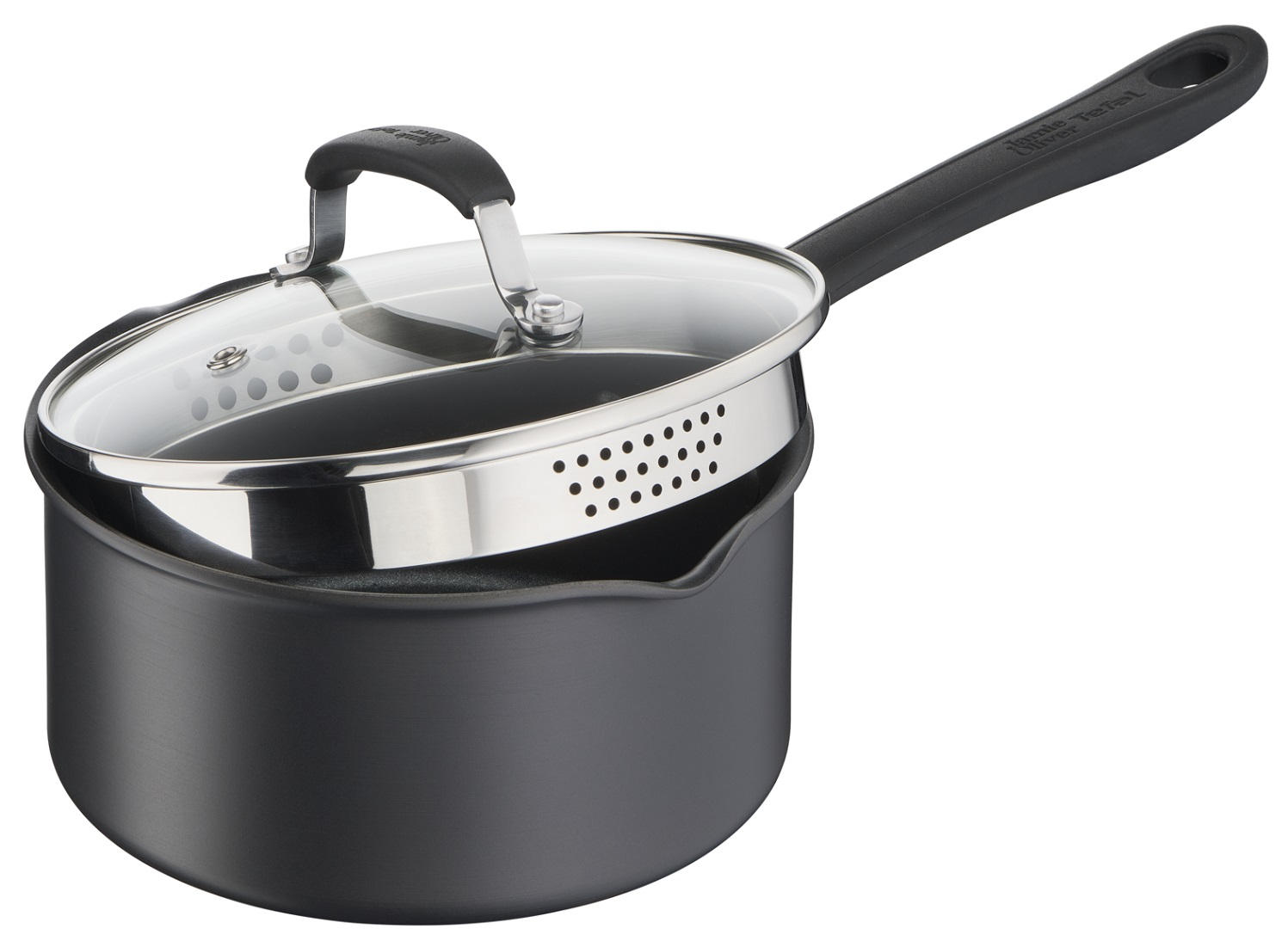 STEKGRYTA 18 cm  - svart/transparent, Design, metall/glas (18cm) - Tefal