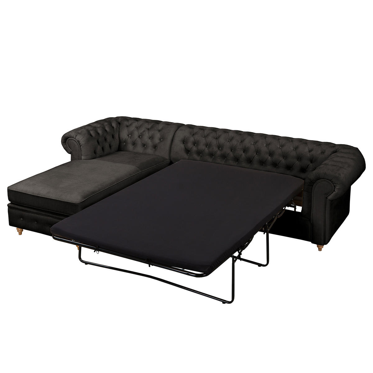 ECKSOFA Laura Anthrazit Mikrofaser  - Anthrazit/Creme, Design, Holz/Textil (182/284cm) - P & B