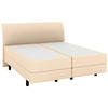BOXSPRINGBETT 180/200 cm  in Beige  - Beige/Schwarz, KONVENTIONELL, Kunststoff/Textil (180/200cm) - Musterring