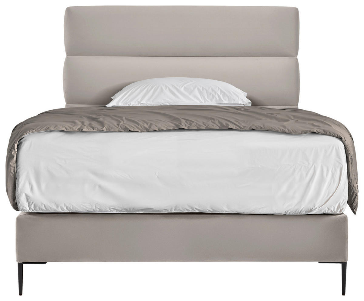 BOXSPRINGBETT 140/200 cm  in Creme  - Creme/Schwarz, MODERN, Holzwerkstoff/Textil (140/200cm) - MID.YOU