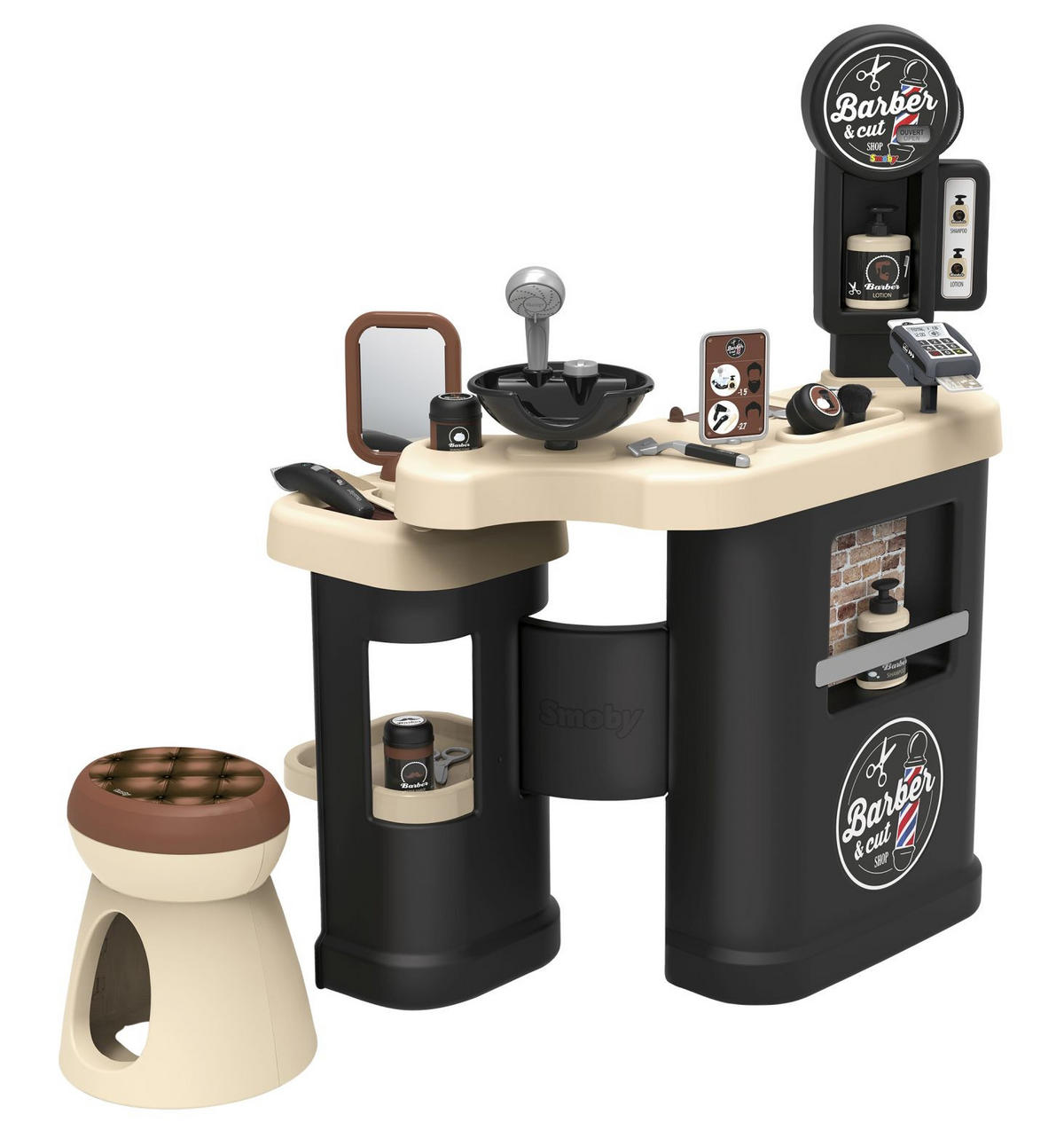 DJEČJI SET ZA OBLIKOVANJE KOS  Smoby Barber&Cut  - višebojno, Basics, plastika (26/54,90/68,90cm) - Simba