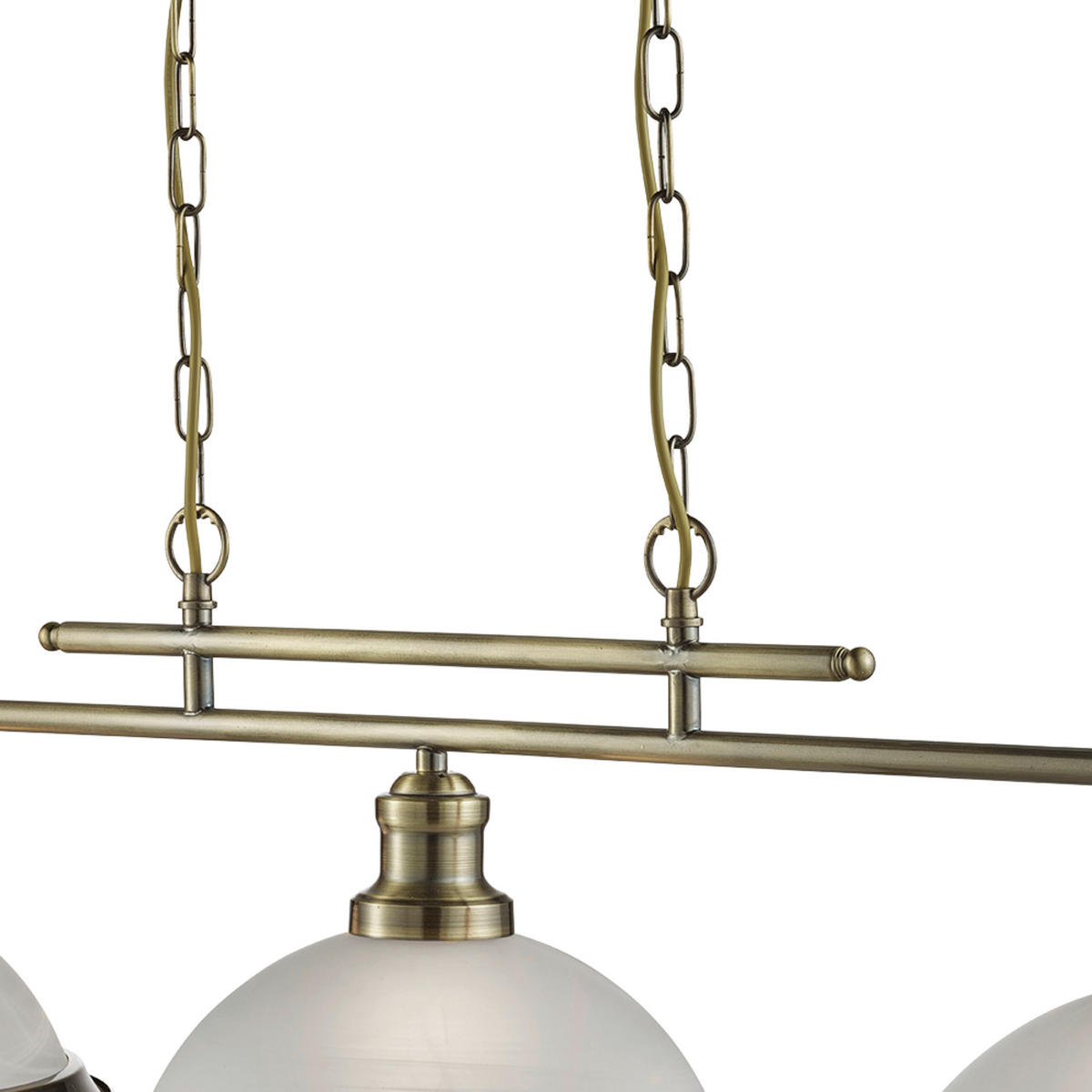 HÄNGLAMPA Bistro 100/82/28 cm  - vit/mässingsfärgad, Design, metall/glas (100/82/28cm)