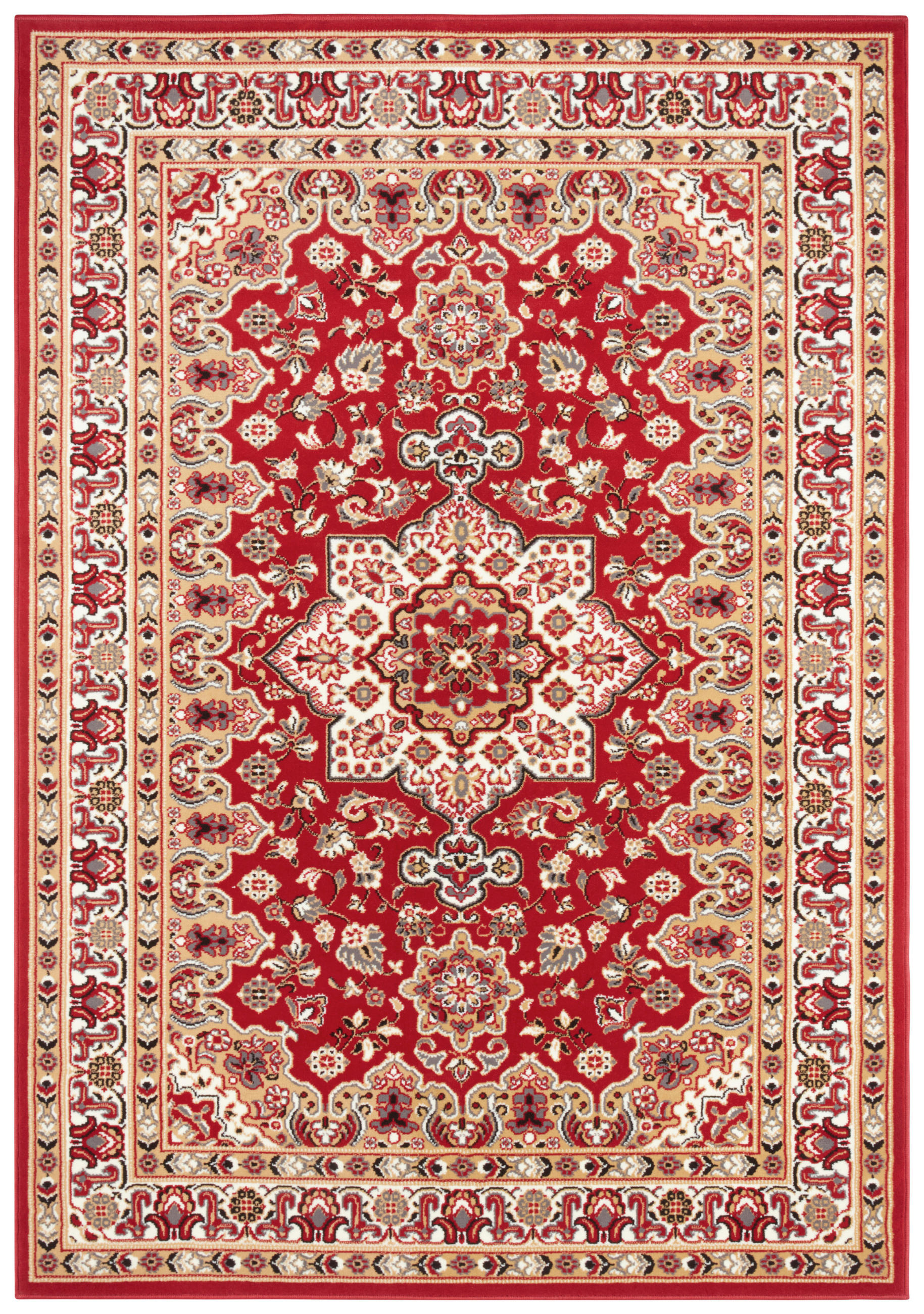 VINTAGE-TEPPICH 160/230 cm Mirkan Multicolor, Rot  - Rot/Multicolor, Basics, Kunststoff/Textil (160/230cm)