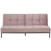 SCHLAFSOFA Samt Rosa  - Schwarz/Rosa, Trend, Textil/Metall (198/87/95cm) - MID.YOU