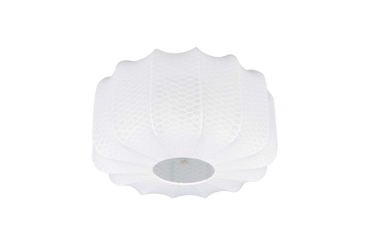 DECKENLEUCHTE  40/22,5 cm    - Schwarz/Weiß, LIFESTYLE, Textil/Metall (40/22,5cm)