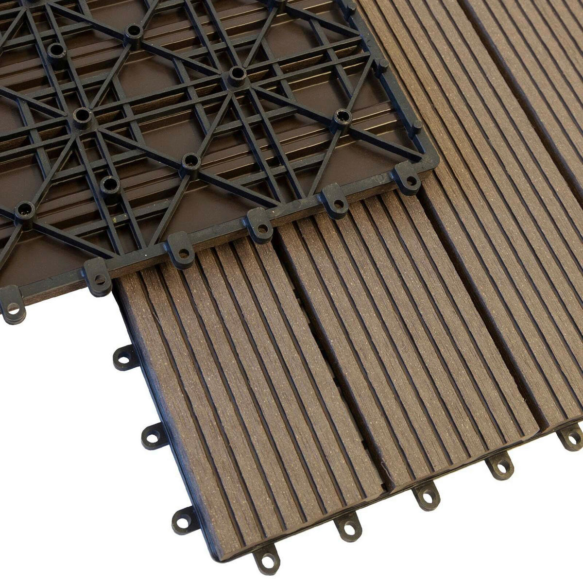 TERRASSENFLIESE Dunkelbraun  - Dunkelbraun, MODERN, Holzwerkstoff (30/30cm) - Floordirekt