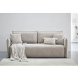 SCHLAFSOFA  in Webstoff Taupe  - Taupe/Schwarz, KONVENTIONELL, Kunststoff/Textil (224/90/107cm) - Carryhome