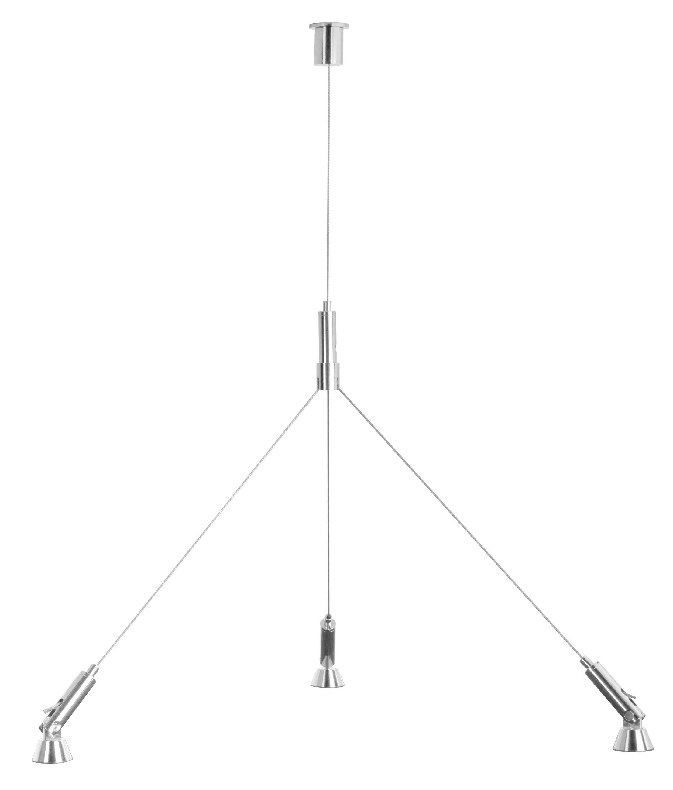 DECKENABHÄNGER für Akustikpaneel  - Edelstahlfarben, Basics, Metall (100cm)