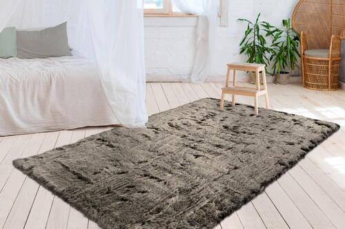 FELLTEPPICH 160/230 cm Braun, Olivgrün  - Braun/Olivgrün, Design, Textil (160/230cm) - Kayoom