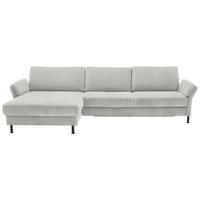 ECKSOFA Chenille, Flachgewebe Beige  - Beige/Schwarz, Design, Textil/Metall (175/316cm) - Dieter Knoll