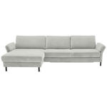 ECKSOFA  in Chenille, Flachgewebe Beige  175/316 cm  - Beige/Schwarz, Design, Textil/Metall (175/316cm) - Dieter Knoll