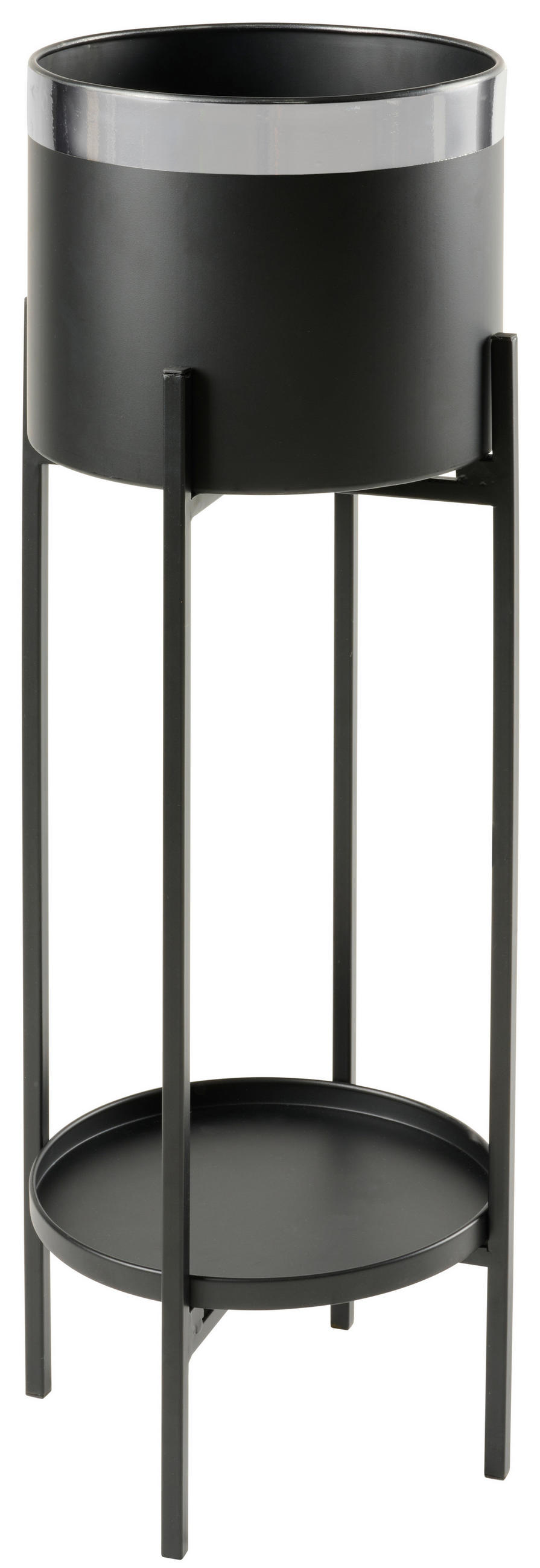 KVĚTINÁČ kov, 28,5/83 cm - černá/barvy stříbra, Trend, kov (28,5/83cm) - Ambia Home
