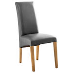 STUHL  in Lederlook Textil  - Eichefarben/Grau, KONVENTIONELL, Holz/Textil (47/102/57cm) - Carryhome